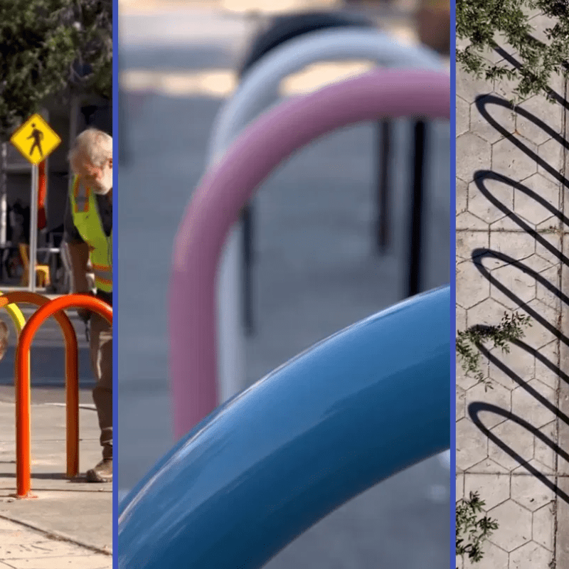 Ron DeSantis forced this city to remove Pride crosswalks. So it put up Pride bike racks&nbsp;instead.